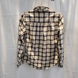 Filson Brown Full Button Up Flannel Shirt Women's Size XS alternative image