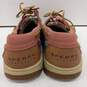 Womens 9244237 Pink Leather Slip On Moc Toe Low Top Boat Shoes Size 9 M image number 4