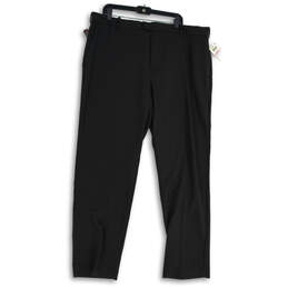 NWT Mens Black Flex Flat Front Slash Pocket Straight Leg Dress Pants Size 40X32