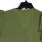 Womens Green V-Neck Ruffle Short Sleeve Pullover Blouse Top Size Medium image number 4