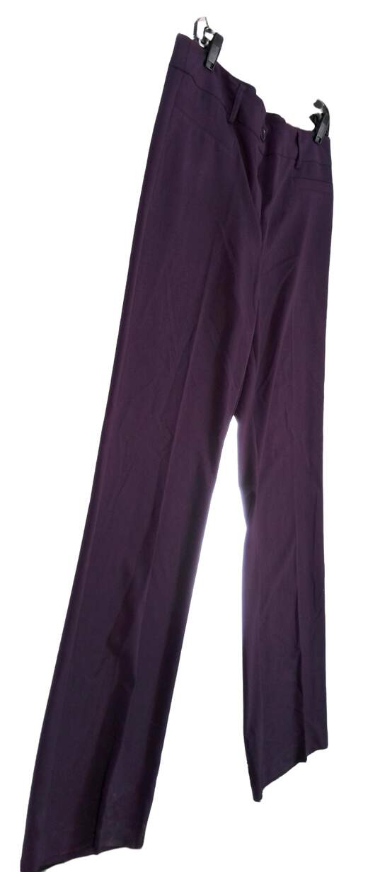 NWT Studio 1940 Womens Burgundy Flat Front Pockets Slacks Dress Pants Size 8M image number 3