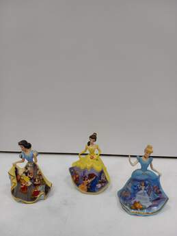 3 Disney Bradford Princess Bells Cinderella Snow White Beauty & The Beast