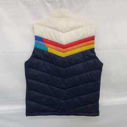 Marine Layer Archive Whistler Puffer Vest Multi Stripe Holiday Size M alternative image