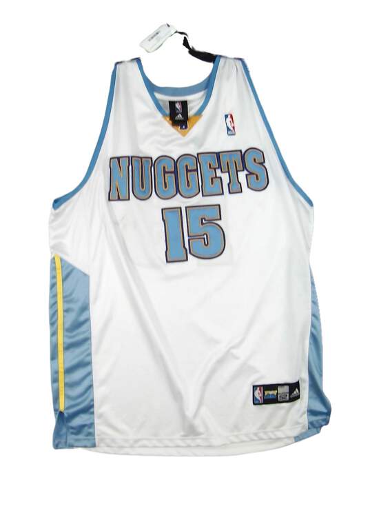 Mens White Sleeveless Carmelo Anthony Denver Nuggets NBA Jersey Size 52 image number 1