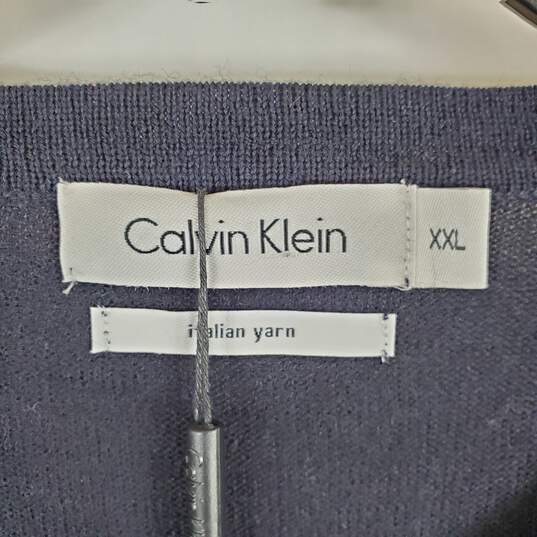 Calvin Klein Men Blue Stripe Sweatshirt XXL NWT image number 3