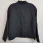 Eileen Fisher black zip up cotton blend jacket M made in USA image number 3