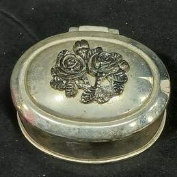 Vintage Rose Design Silver Keepsake Box alternative image