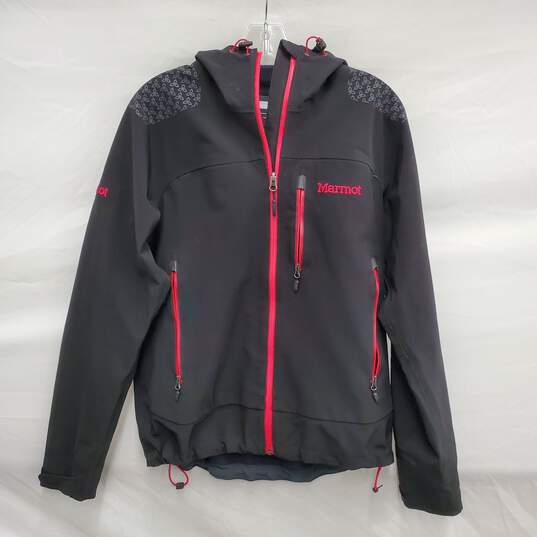 Marmot WM's Black & Pink Polyester Blend Hooded Full Zip Polartech Jacket Size M image number 1