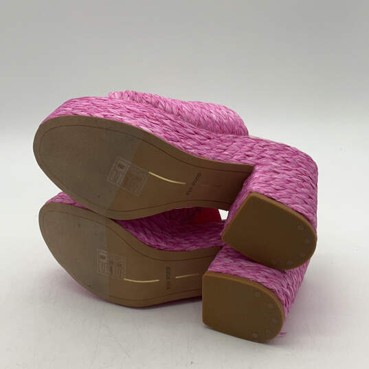 NIB Womens Elora Pink Orchid Slip On Open Toe Wedge Platform Heels Size 7 image number 6