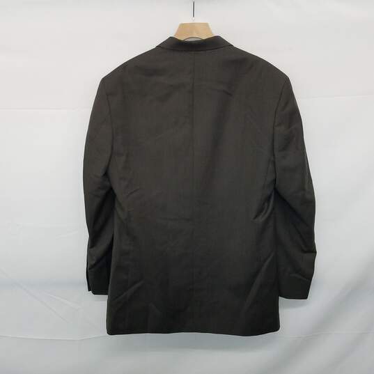 Men's Oscar De La Renta Brown Wool Cashmere Blend Suit Jacket Size 36R image number 2