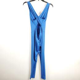 LA Society Women Blue Ribbed Jumpsuit M NWT alternative image