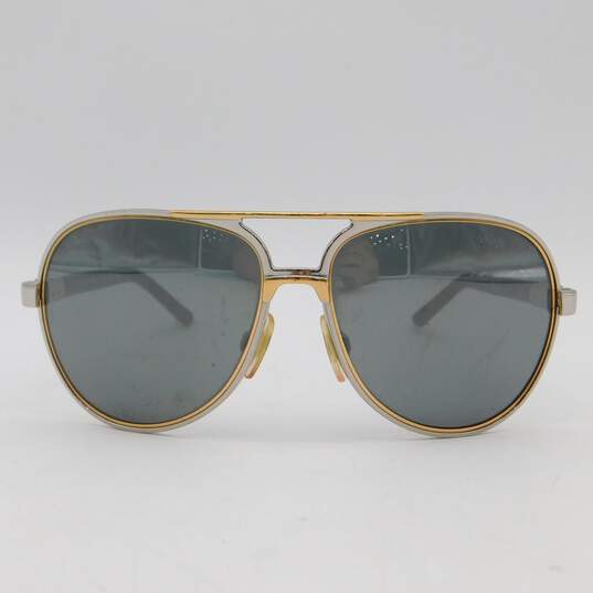 Dolce & Gabbana Gold Silver Aviator Sunglasses image number 8