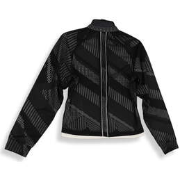 Womens Black Long Sleeve Side Pockets Full-Zip Activewear Jacket Size S alternative image