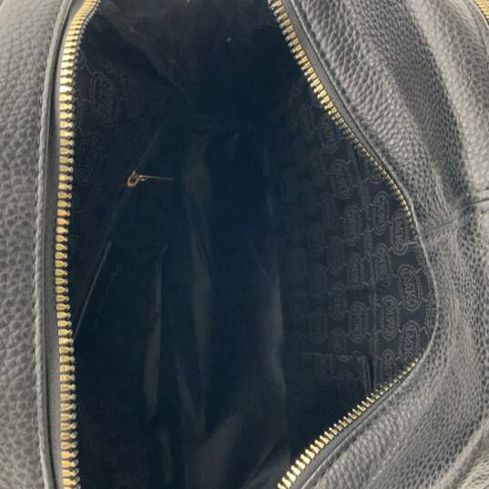 Womens Black Leather Studded Adjustable Strap Zipper Backpack Bag image number 5