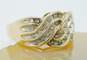 10K Yellow Gold 0.28 CTTW Diamond Pave Braided Ring 4.9g image number 2