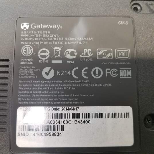 Gateway NE51006u 15.6-inch (NO HDD) For Parts/Repair image number 8