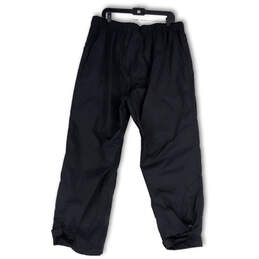 Mens Black Elastic Waist Straight Leg Pull On Rain Pants Size X-Large alternative image