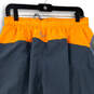 Mens Blue Orange Colorblock Elastic Waist Athletic Shorts Size X-Large image number 4