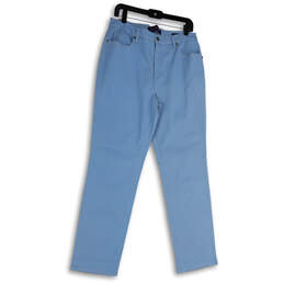 NWT Womens Blue Denim Classic Rise Light Wash Tapered Leg Jeans Size 12