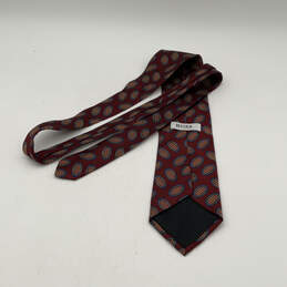 Mens Red Abstract Print Silk Four In Hand Adjustable Pointed Necktie alternative image