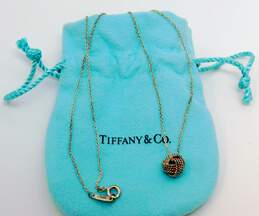 925 Tiffany & Co Knot Pendant Necklace 2.3g