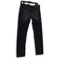 Womens Black Denim Dark Wash Front Pockets Stretch Skinny Leg Jeans Size 11 image number 2