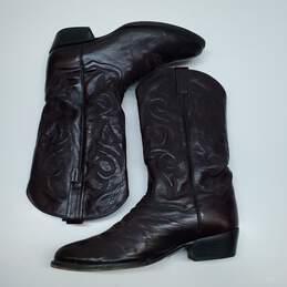 Dan Post Leather Cowboy Boots Size 10 alternative image