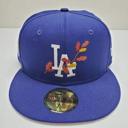 New Era Los Angeles Dodgers Leafy Front 59fifty Fitted Hat Cap 7 1/4
