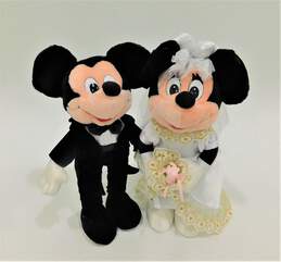 Vintage Disney Plush Mickey Mouse & Minnie Wedding Set Bride & Groom