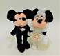 Vintage Disney Plush Mickey Mouse & Minnie Wedding Set Bride & Groom image number 1
