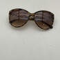 Womens Brown Tortoise Full-Rim Oversized Cat-Eye Sunglasses With Case image number 2