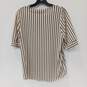 Adrianna Papell Women's Yoke Elbow Sleeve Knit Blouse top Size S NWT image number 2