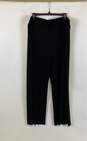 NWT Chico's Womens Black Flat Front Elastic Waist Pull-On Dress Pants Size M image number 1