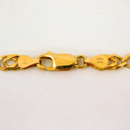 14K Yellow Gold Fancy Link Chain Necklace 17.9g image number 4
