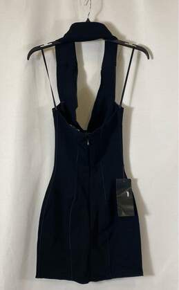 NWT Bebe Womens Black Off The Shoulder Cutout Ponte Mini Dress Size X-Small alternative image