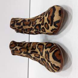 Sam Edelman Leopard Print (Dyed Calf Fur) Booties Women's Size 6M alternative image