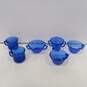 7pc. Mid-Century Blue Glass Tea Serving Set image number 3