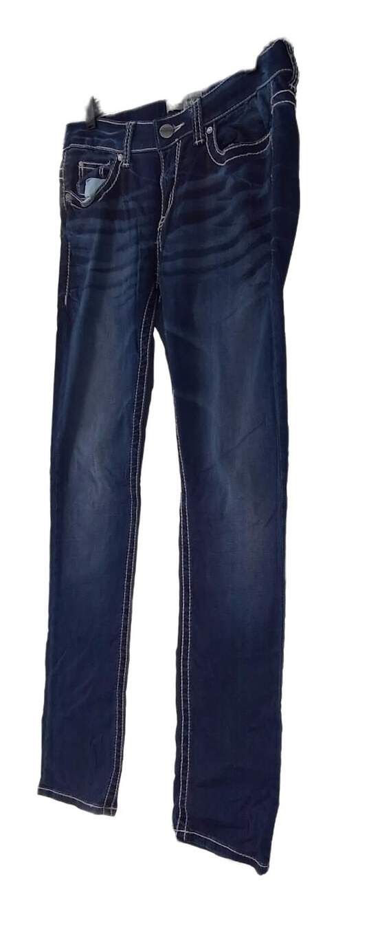 Womens Payton Blue Medium Wash 5 Pocket Design Straight Leg Denim Jeans Size 29 image number 2