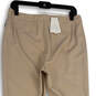 NWT Womens Beige Flat Front Straight Leg Dress Pants Size 8 image number 4