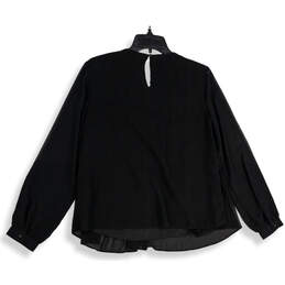 NWT Womens Black Long Sleeve Back Keyhole Blouse Top Size Medium alternative image