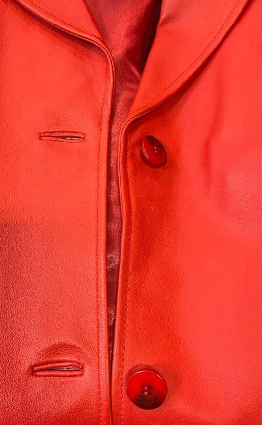JL Studio Women's Red Vintage Leather Jacket- Sz 3X image number 4