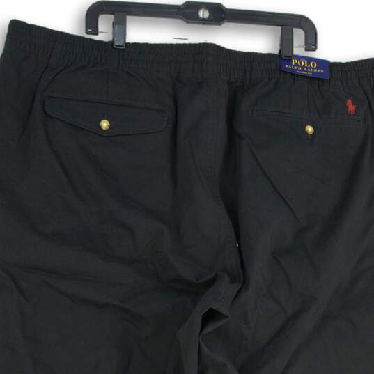 NWT Polo Ralph Lauren Mens Black Flat Front Slash Pocket Cropped Pants Size 5XB image number 4