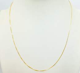 14K Yellow Gold Box Chain Necklace 1.0g