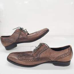 Hugo Boss Brown Leather Lace Up Oxford Wingtip Dress Shoes Men's Size 8.5