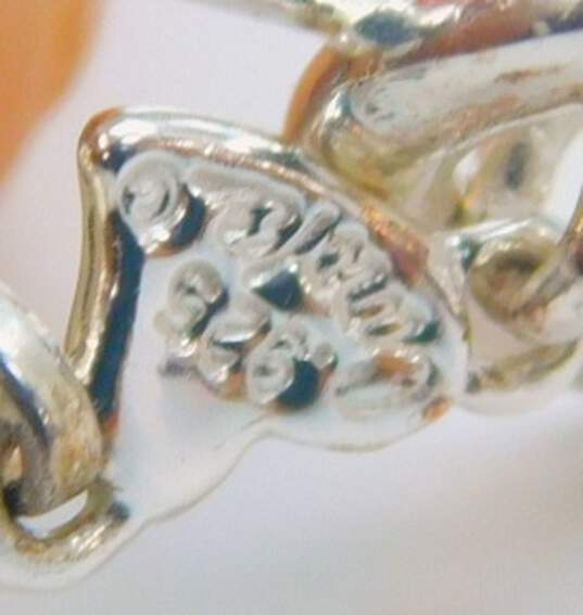 925 Carolee Marcasite Bracelet Crystal Dangle Earrings & Leaves Ring 25.4g image number 5