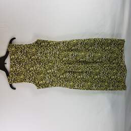 J Crew Women's Green Leopard Print Sleeveless Dress 12 NWT alternative image