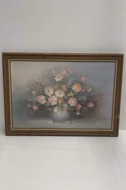Vintage Original Still Life Floral Painting Artist Signed Oil on canvas