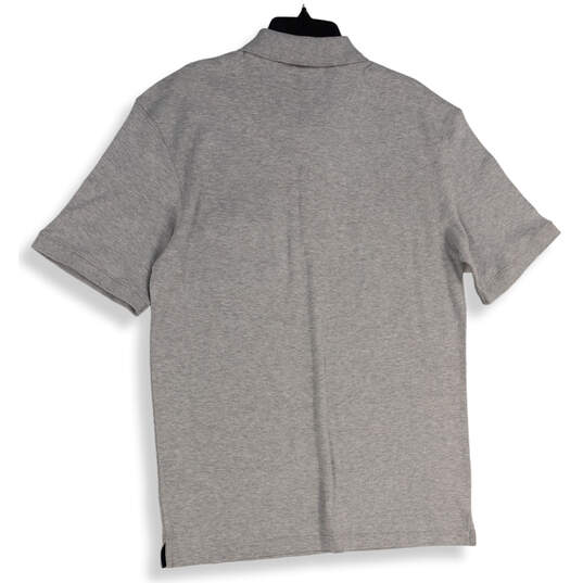 NWT Mens Gray Heather Spread Collar Short Sleeve Polo Shirt Size X-Large image number 2