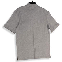 NWT Mens Gray Heather Spread Collar Short Sleeve Polo Shirt Size X-Large alternative image
