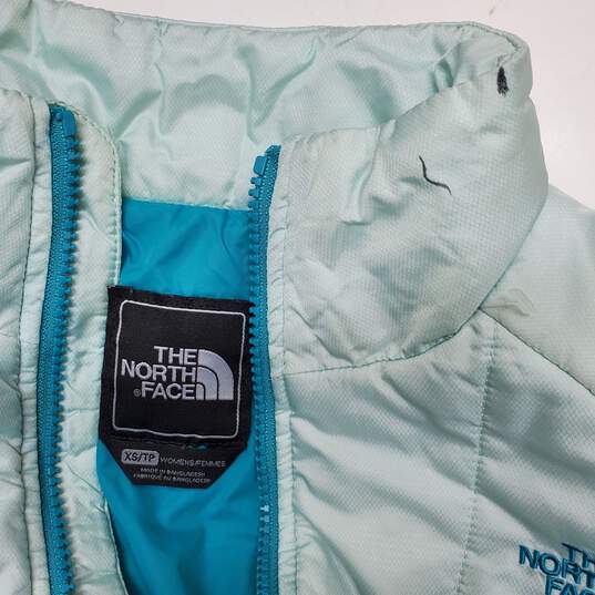 The North Face Full Zip Light Blue Puffer Jacket Women's Size XS image number 3